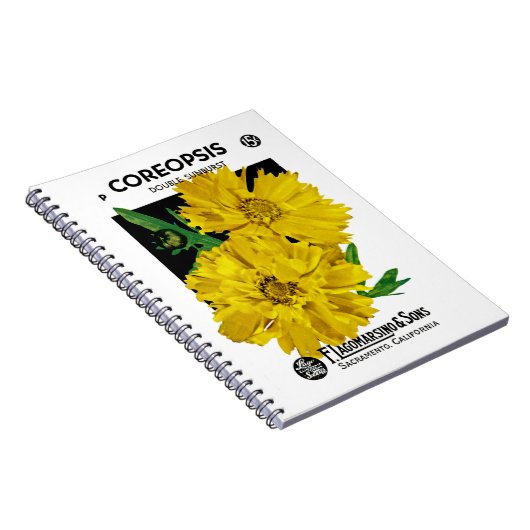 Coreopsis Packungs-Etikett Notizblock (Rechte Seite)