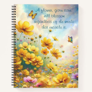 Coreopsis & Quote Notizblock