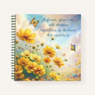 Coreopsis & Quote Notizblock