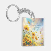 Coreopsis & Quote Schlüsselanhänger (Vorderseite links)