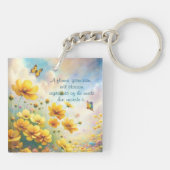 Coreopsis & Quote Schlüsselanhänger (Rückseite)