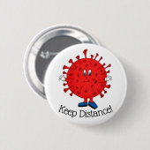 Corey, das Coronavirus Button (Vorne & Hinten)