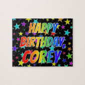 "COREY" First Name, Fun "HAPPY BIRTHDAY" Puzzle (Horizontal)