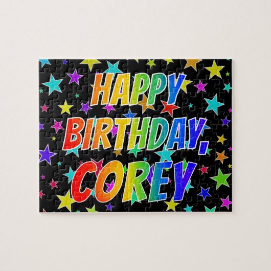 "COREY" First Name, Fun "HAPPY BIRTHDAY" Puzzle (Horizontal)