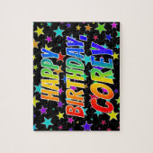 "COREY" First Name, Fun "HAPPY BIRTHDAY" Puzzle (Vertikal)