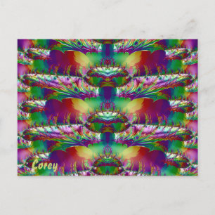 COREY ~ Glossare Postkarte 3D Farbige Zany