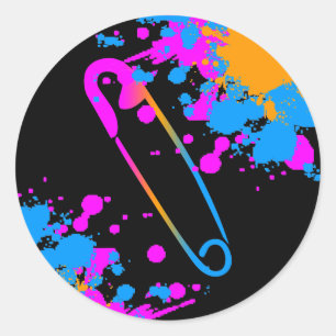 COREY TIGER 1980er Jahre RETRO PUNK SICHERHEITSBUT Runder Aufkleber