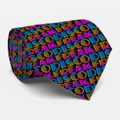 COREY TIGER 1980er RETRO DISCO FREAK MULTICOLOR Krawatte (Gerollt)