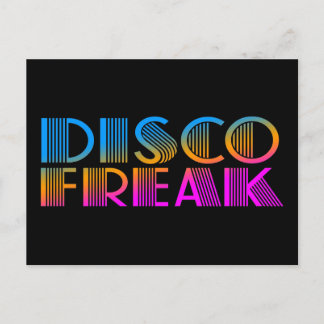 COREY TIGER 1980er RETRO DISCO FREAK MULTICOLOR Postkarte