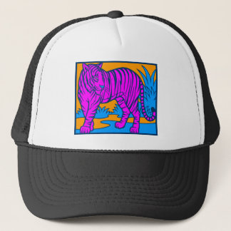 COREY TIGER 1980er RETRO JUNGLE TIGER PINK Truckerkappe
