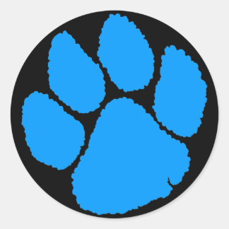 COREY TIGER 1980er RETRO TIGER CLAW BLAUE Runder Aufkleber