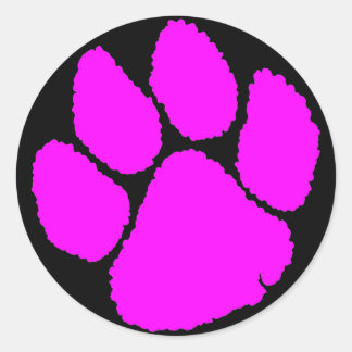 COREY TIGER 1980er RETRO TIGER CLAW PINK Runder Aufkleber