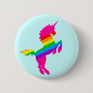 COREY TIGER 1980er RETRO VINTAG UNICORN RAINBOW Button