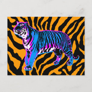 COREY TIGER 1980er RETRO VINTAGE WILD TIGER Postkarte