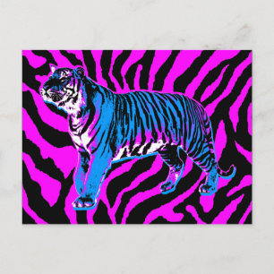 COREY TIGER 1980er RETRO VINTAGE WILDER TIGER Postkarte