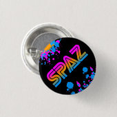COREY TIGER 1980er SPAZ SPRITZER BUTTON BUTTON (Vorne & Hinten)