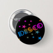 COREY TIGER 1980S RETRO DISCO STARS BUTTON (Vorne & Hinten)