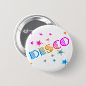 COREY TIGER 1980S RETRO DISCO STARS BUTTON (Vorne & Hinten)