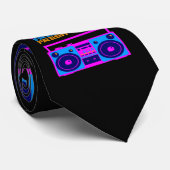 Corey Tiger 1980S Retro Fresh Beat Boombox Krawatte (Gerollt)