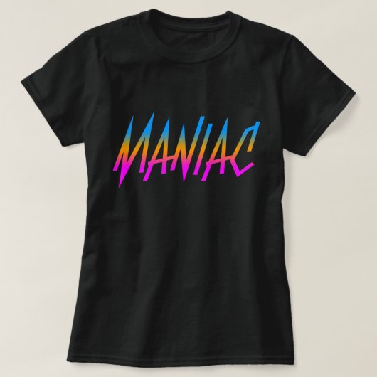 COREY TIGER 1980s RETRO MANIAC T-Shirt (Design vorne)