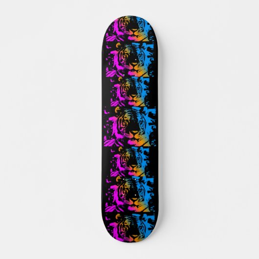 COREY TIGER 1980S TIGER FACE FARBEN SKATEBOARD (Vorne)