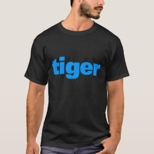 COREY TIGER 80er BLAUER TIGER EINFACH T-Shirt