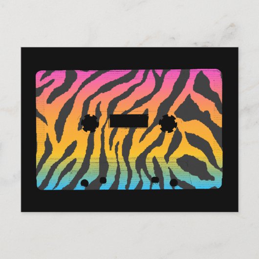 Corey Tiger 80er Cassette Tape Postkarte (Vorderseite)