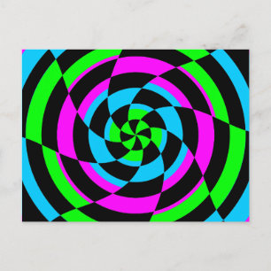 Corey Tiger 80er Jahre Vintage Op Art Postkarte