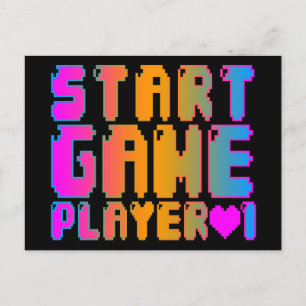 Corey Tiger 80er Jahre Vintage Start Game Player 1 Postkarte