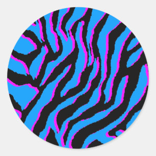 Corey Tiger 80er Jahre Vintage Tiger Streifen) Runder Aufkleber