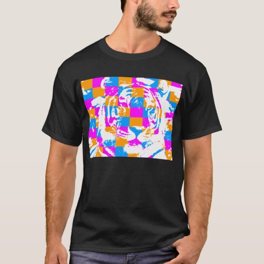 COREY TIGER 80er KARO TIGER FACE T-Shirt (Vorderseite)