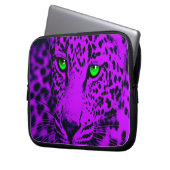 Corey Tiger 80er Leopard (Lila) Laptopschutzhülle (Vorderseite Links)