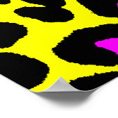 Corey Tiger 80er Leopard Spots (Gelb) Poster (Ecke)