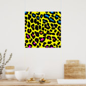 Corey Tiger 80er Leopard Spots (Gelb) Poster (Küche)