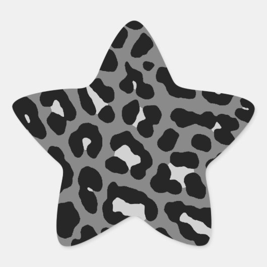 Corey Tiger 80er Leopard Spots (grau) Stern-Aufkleber (Vorderseite)