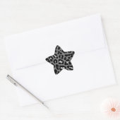 Corey Tiger 80er Leopard Spots (grau) Stern-Aufkleber (Umschlag)