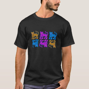 COREY TIGER 80er MULTI TIGER HORIZONTAL T-Shirt