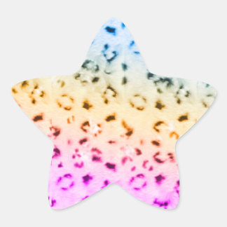 Corey Tiger 80er Multicolor Snow Leopard Stern-Aufkleber