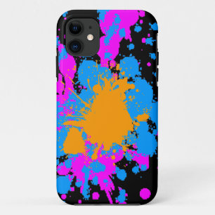 Corey Tiger 80er Neon-Farbspalter iPhone 11 Hülle