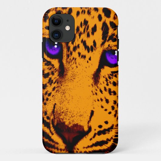 Corey Tiger 80er Neon Leopard Face (grün) Case-Mate iPhone Hülle (Rückseite)
