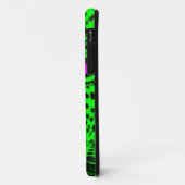 Corey Tiger 80er Neon Leopard Face (grün) Case-Mate iPhone Hülle (Hinten/Links)
