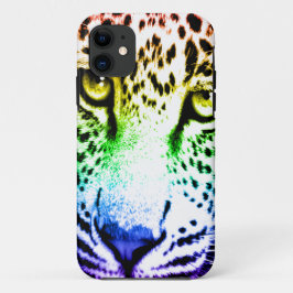 Corey Tiger 80er Neon Leopard Face (Regenbogen) Case-Mate iPhone Hülle