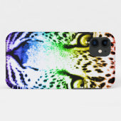 Corey Tiger 80er Neon Leopard Face (Regenbogen) Case-Mate iPhone Hülle (Rückseite (Horizontal))