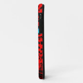 Corey Tiger 80er Neon Leopard Gesicht (rot) Case-Mate iPhone Hülle (Hinten/Links)