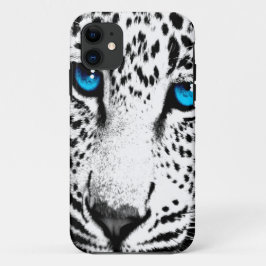 Corey Tiger 80er Neon Leopard Gesicht (Weißer Schn iPhone 11 Hülle