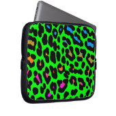 Corey Tiger 80er Neon Leopard Print Laptopschutzhülle (Vorne Rechts)