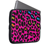 Corey Tiger 80er Neon Leopard Print Laptopschutzhülle (Vorne Rechts)