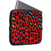 Corey Tiger 80er Neon Leopard Print Laptopschutzhülle (Vorne Rechts)
