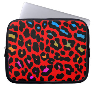 Corey Tiger 80er Neon Leopard Print Laptopschutzhülle