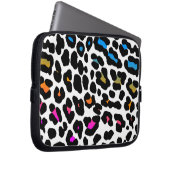 Corey Tiger 80er Neon Leopard Print Laptopschutzhülle (Vorne Rechts)